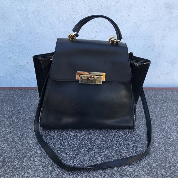 Zac Posen Womens Eartha Iconic Leather Satchel Shoulder Hand Bag Purse. - Picture 2 of 10